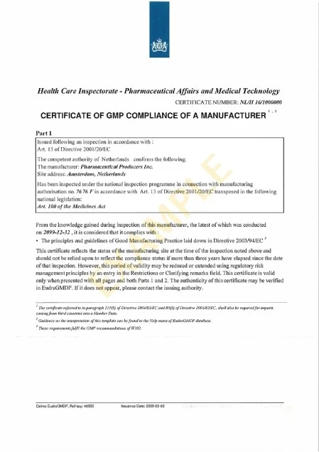 CERTIFICATE